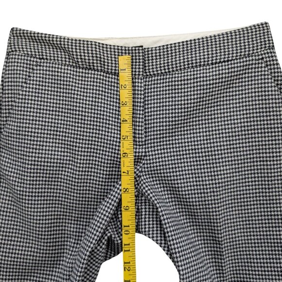 Talbots Hampshire Pants Womens Black Cream Houndstooth Flat Front Size 4P - Picture 8 of 11